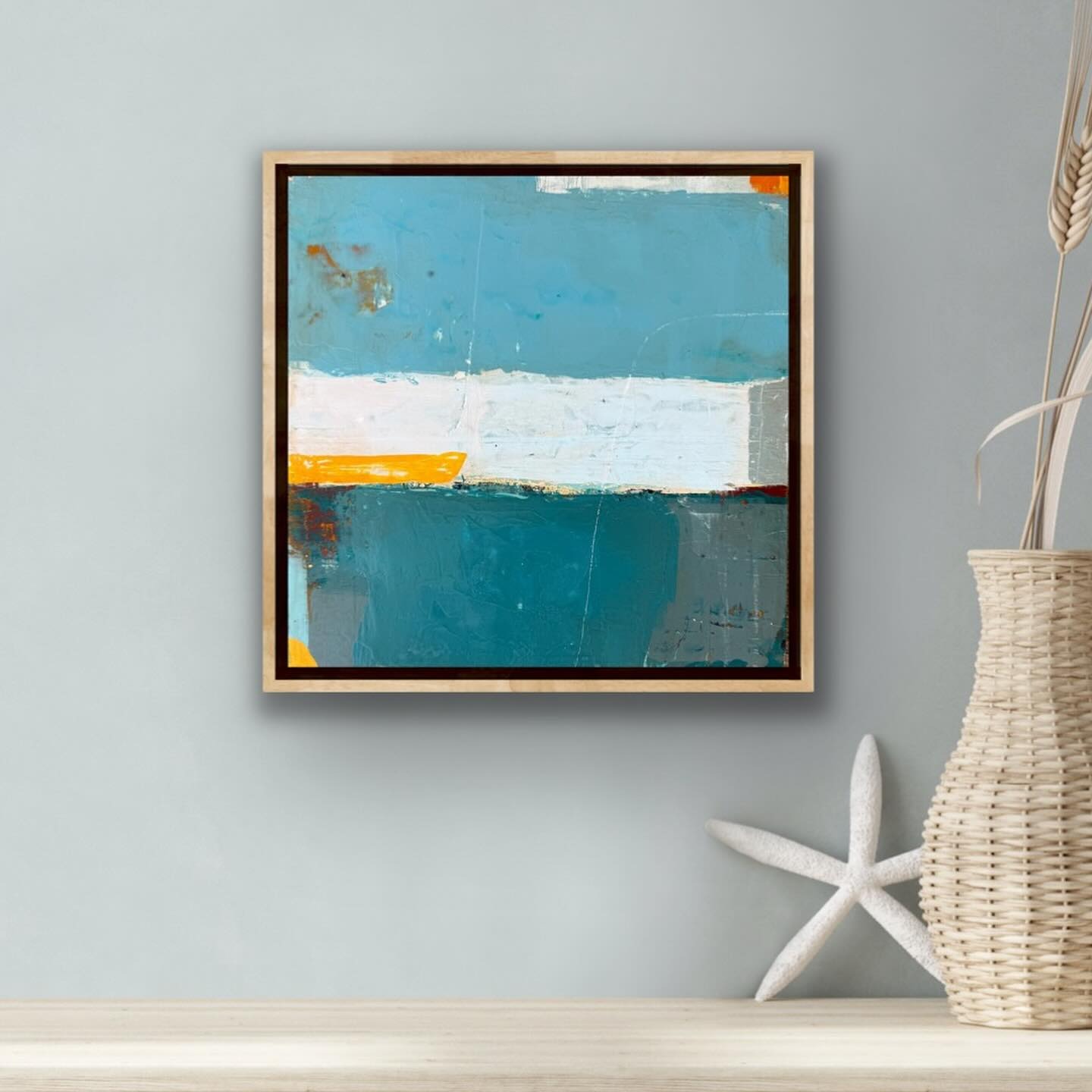 Lake and Sky abstract landscape painting by Milwaukee artist Steve James