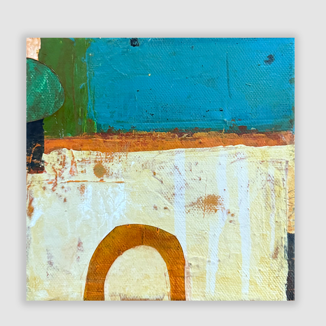 Steve James Sienna Horizon 5 Abstract Painting