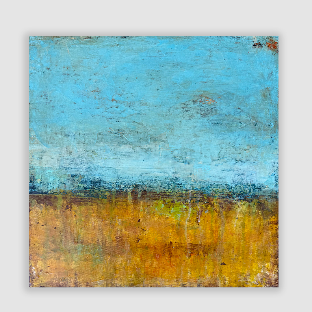 Highway 11 Abstract Landscape Painting by Steve James Art